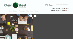 Desktop Screenshot of cleansheetcomputing.co.uk